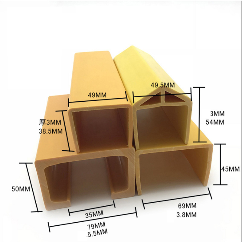 Προσαρμοσμένα Multi Various U Shapes Channel ABS UPVC PP PE PVC Plastic Extrusion Profiles για διακόσμηση προστασίας μηχανής
