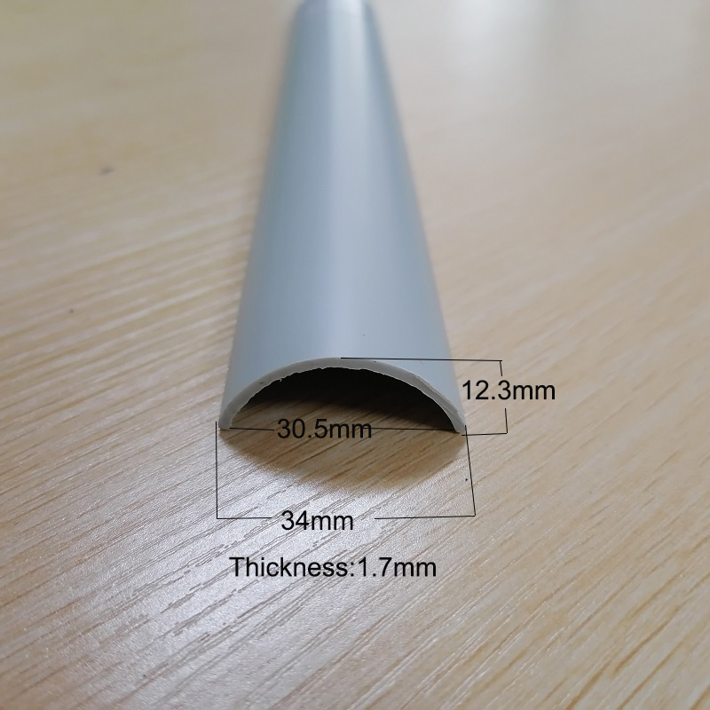 Εξωθημένο προφίλ PVC εξώθησης ταινίας σωλήνα PVC ημικύκλιου καναλιού C για προστασία από άκρα